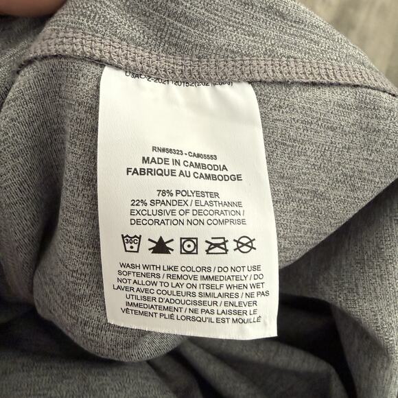 NIKE Dri-Fit Training Mid-Rise Cropped Leggings Women Medium DD0247 Gray Heather - Picture 4 of 7